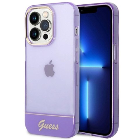 Etui Guess Translucent na iPhone 14 Pro Max - fioletowe Guess