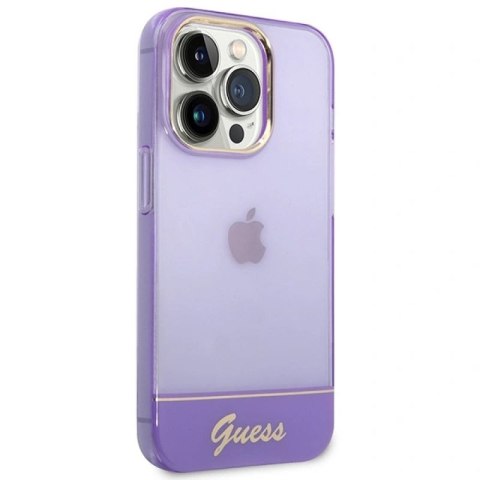 Etui Guess Translucent na iPhone 14 Pro Max - fioletowe Guess