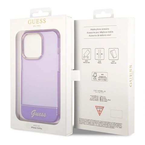 Etui Guess Translucent na iPhone 14 Pro Max - fioletowe Guess