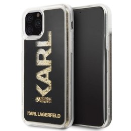 Etui Karl Lagerfeld Karl logo Glitter na iPhone 11 Pro - czarne Karl Lagerfeld