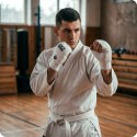 Napięstniki do karate białe DBX-KM White DBX Bushido DBX Bushido