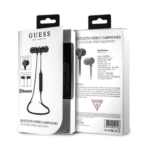 Słuchawki bezprzewodowe Guess GUEPBTBK Bluetooth - czarne Guess