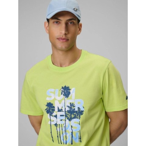 T-shirt oversize z nadrukiem męski 4F 4FWSS26TTSHM2784-42S 4f