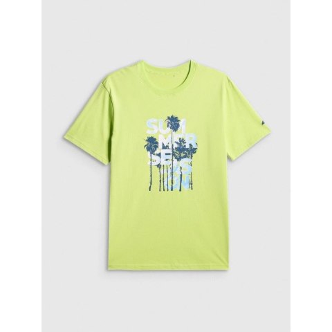 T-shirt oversize z nadrukiem męski 4F 4FWSS26TTSHM2784-42S 4f
