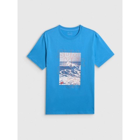 T-shirt regular z nadrukiem męski 4F 4F 4FWSS26TTSHM2783-33S 4f