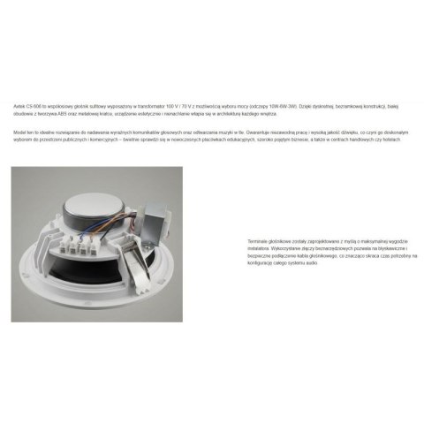 AVTEK GŁOŚNIK SUFITOWY CS 606 AVTEK