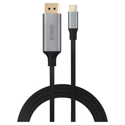 SAVIO KABEL USB-C - DISPLAYPORT 8K 2M 60HZ (DSC) CL-208 Savio