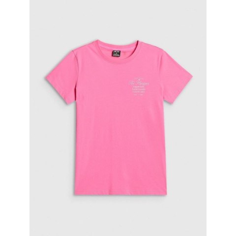 T-shirt regular z nadrukiem damski 4F 4FRSS26TTSHF4537-55S 4f