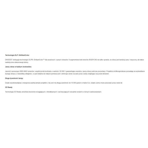 VIVITEK PROJEKTOR KRÓTKOOGNISKOWY DW355ST VIVITEK