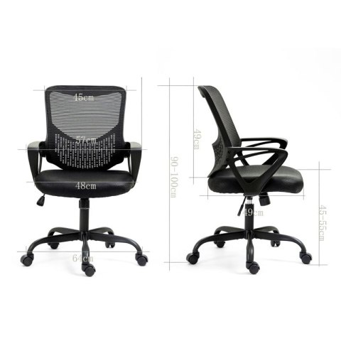 Activejet Fotel biurowy YK507 czarny Activejet
