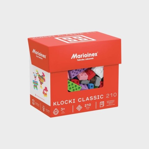 Klocki konstrukcyjne Marioinex Classic, 210 elementów Marioinex