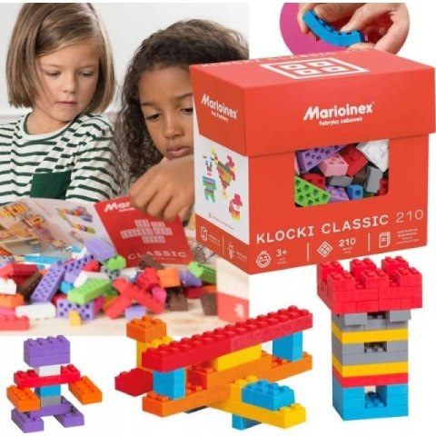 Klocki konstrukcyjne Marioinex Classic, 210 elementów Marioinex