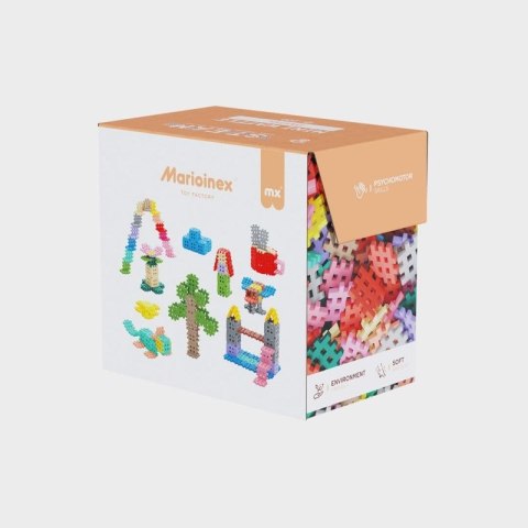 Klocki konstrukcyjne Marioinex Mini Waffle, 200 elementów pastelowe Marioinex