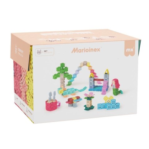 Klocki konstrukcyjne Marioinex Mini Waffle, 500 elementów pastelowe Marioinex