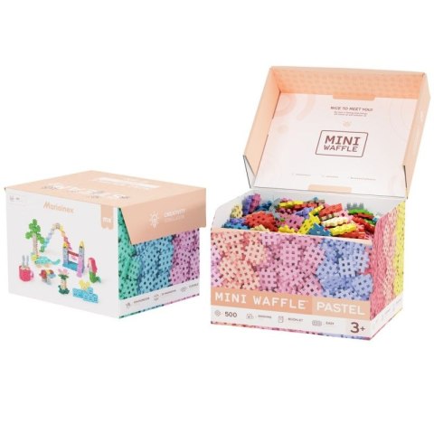 Klocki konstrukcyjne Marioinex Mini Waffle, 500 elementów pastelowe Marioinex