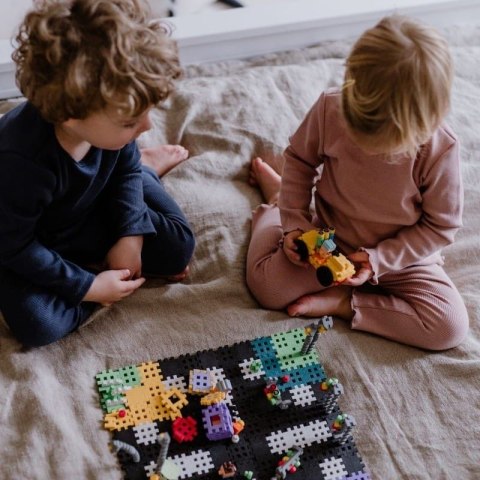 Klocki konstrukcyjne Marioinex Mini Waffle - City: Ulica, 280 elementów Marioinex