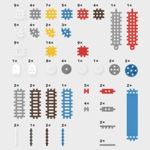 Klocki konstrukcyjne Marioinex Mini Waffle Konstruktor, 140 elementów Marioinex