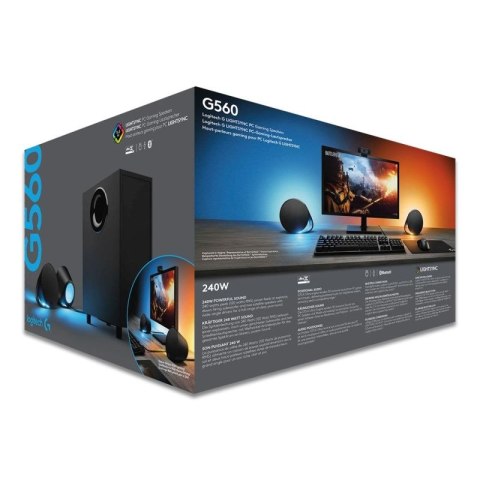 Logitech G G560 zestaw głośników 120 W PC/Laptop Czarny 2.1 kan. 30 W Bluetooth Logitech