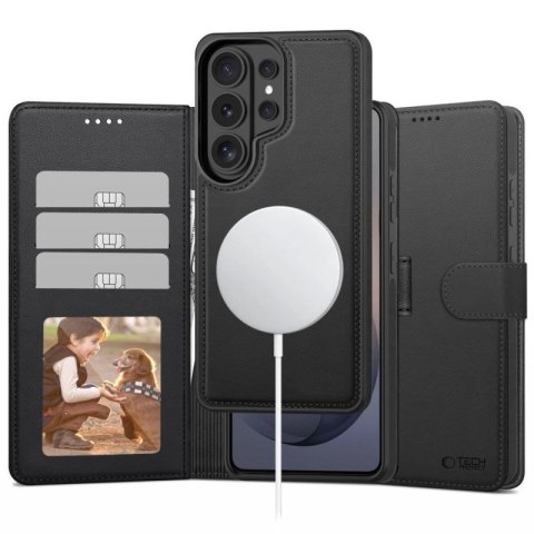 Etui Tech-Protect Wallet MagSafe na Samsung Galaxy S26 Ultra - czarne matowe Tech-Protect