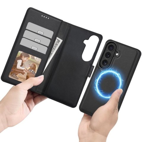 Etui Tech-Protect Wallet MagSafe na Samsung Galaxy S26 - czarne matowe Tech-Protect