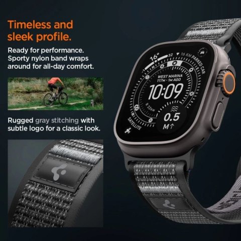 Pasek Spigen Athlex Air 2 na Apple Watch 44 / 45 / 46 / 49 mm - czarno-szary Spigen