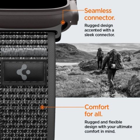 Pasek Spigen Athlex Air 2 na Apple Watch 44 / 45 / 46 / 49 mm - czarno-szary Spigen