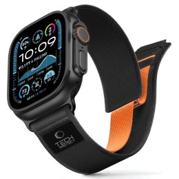 Pasek Tech-Protect Nylon Elite na Apple Watch 44 / 45 / 46 / 49 mm - czarno-pomarańczowy Tech-Protect