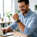 Pasek Tech-Protect Nylon Elite na Apple Watch 44 / 45 / 46 / 49 mm - czarno-pomarańczowy Tech-Protect