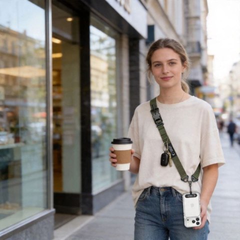 Smycz do telefonu Tech-Protect C9S Rope Crossbody - zielona Tech-Protect