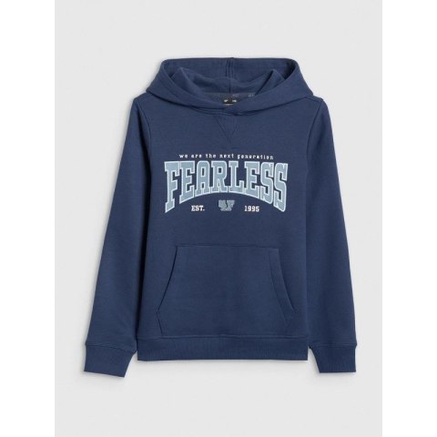 Bluza dresowa regular z kapturem chłopięca 4F 4FJRSS26TSWSM2637-31S 4f