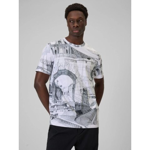 T-shirt regular z nadrukiem męski 4F 4FRSS26TTSHM3641-97A 4f