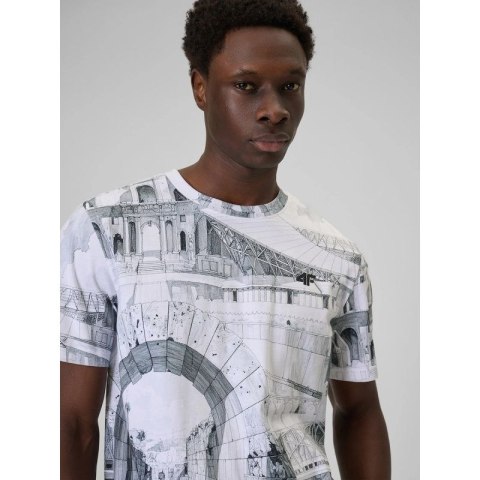 T-shirt regular z nadrukiem męski 4F 4FRSS26TTSHM3641-97A 4f