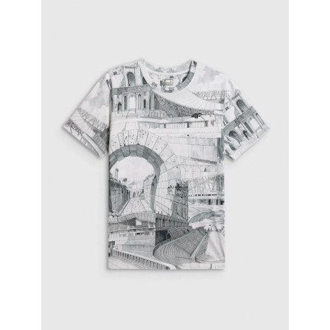 T-shirt regular z nadrukiem męski 4F 4FRSS26TTSHM3641-97A 4f