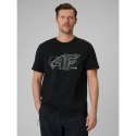 T-shirt regular z nadrukiem męski 4F 4FRSS26TTSHM3989-10S 4f