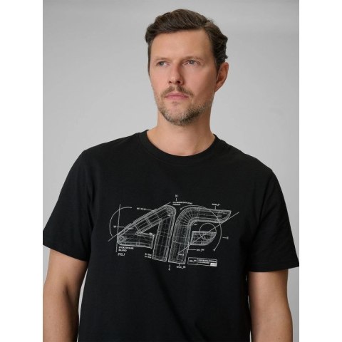 T-shirt regular z nadrukiem męski 4F 4FRSS26TTSHM3989-10S 4f