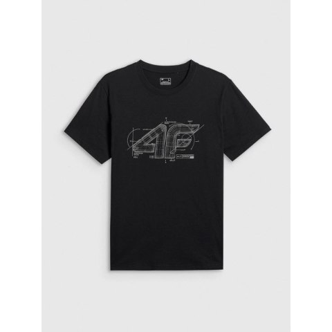 T-shirt regular z nadrukiem męski 4F 4FRSS26TTSHM3989-10S 4f