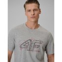 T-shirt regular z nadrukiem męski 4F 4FRSS26TTSHM3989-10S 4f