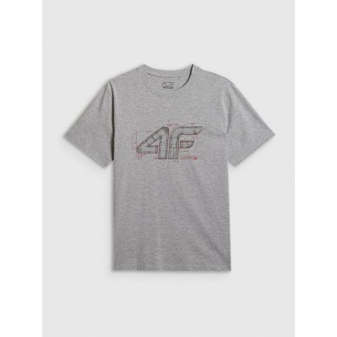 T-shirt regular z nadrukiem męski 4F 4FRSS26TTSHM3989-10S 4f