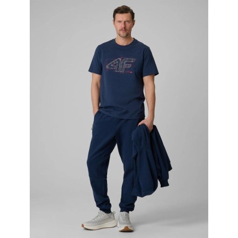 T-shirt regular z nadrukiem męski 4F 4FRSS26TTSHM3989-10S 4f
