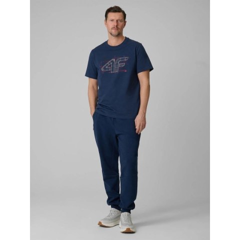 T-shirt regular z nadrukiem męski 4F 4FRSS26TTSHM3989-10S 4f