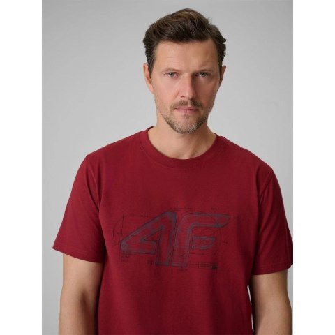 T-shirt regular z nadrukiem męski 4F 4FRSS26TTSHM3989-10S 4f
