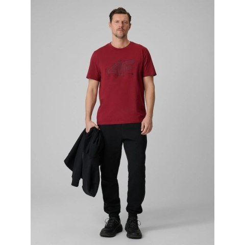 T-shirt regular z nadrukiem męski 4F 4FRSS26TTSHM3989-10S 4f