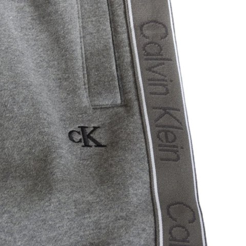 Spodnie dresowe dresy Calvin Klein Fleece Logo Tape Jogger Grey Heather - LZ04LE291G-P7E Calvin Klein