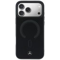 Etui Mercedes Leather 3D MagSafe na iPhone 17 Pro - czarne Mercedes