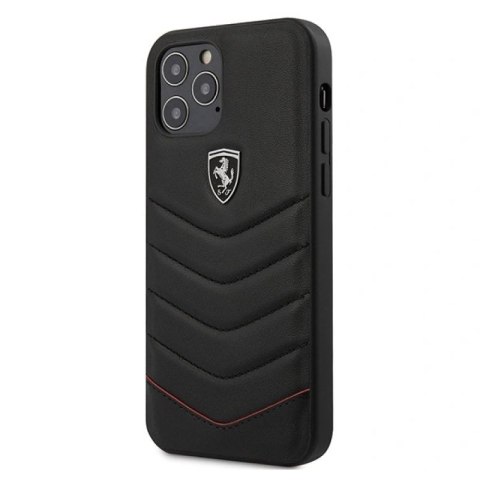 Etui Ferrari Off Track Quilted na iPhone 12 / 12 Pro - czarne Ferrari