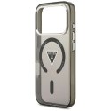 Etui Guess IML Gradient Triangle Logo MagSafe na iPhone 17 Pro Max - czarne Guess
