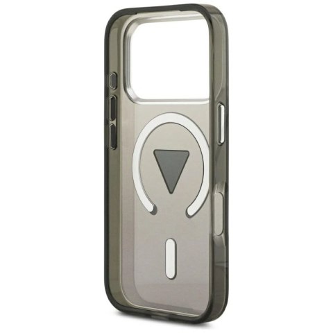Etui Guess IML Gradient Triangle Logo MagSafe na iPhone 17 Pro Max - czarne Guess
