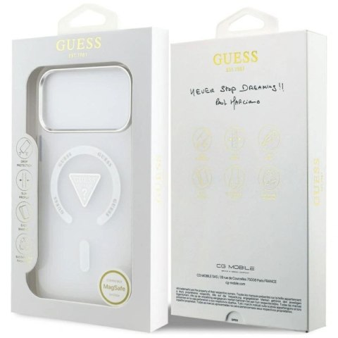 Etui Guess IML Gradient Triangle Logo MagSafe na iPhone 17 Pro Max - przezroczyste Guess