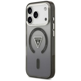 Etui Guess IML Gradient Triangle Logo MagSafe na iPhone 17 Pro - czarne Guess