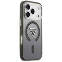 Etui Guess IML Gradient Triangle Logo MagSafe na iPhone 17 Pro - czarne Guess